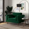 Mid-Century Modern Lounge Chair with Solid Wood Frame, High-Density Foam Cushioning, Fully Padded Backrest and Removable Legs - 2 of 4
