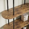 5-Tier Bookshelf, 71 Inch Tall Arched Bookcase, Metal Frame, Freestanding Display Rack, for Bedroom, Living Room - 4 of 4