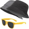 Kids Bucket Hat for Girls & Boys, Packable Fun & Cool Reversible Beach Sun Teen Toddler Bucket Hat with Sunglasses 3-14Y - 4 of 4