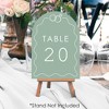 Big Dot of Happiness Sage Green Wedding Rings Table Numbers Centerpieces, Double-Sided 5 x 7 inches Cards, Table Numbers - 1-20 - 3 of 4