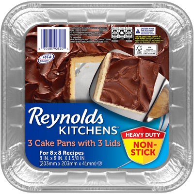 Reynolds Disposable Bakeware Non-Stick Pans with Lids - 3ct