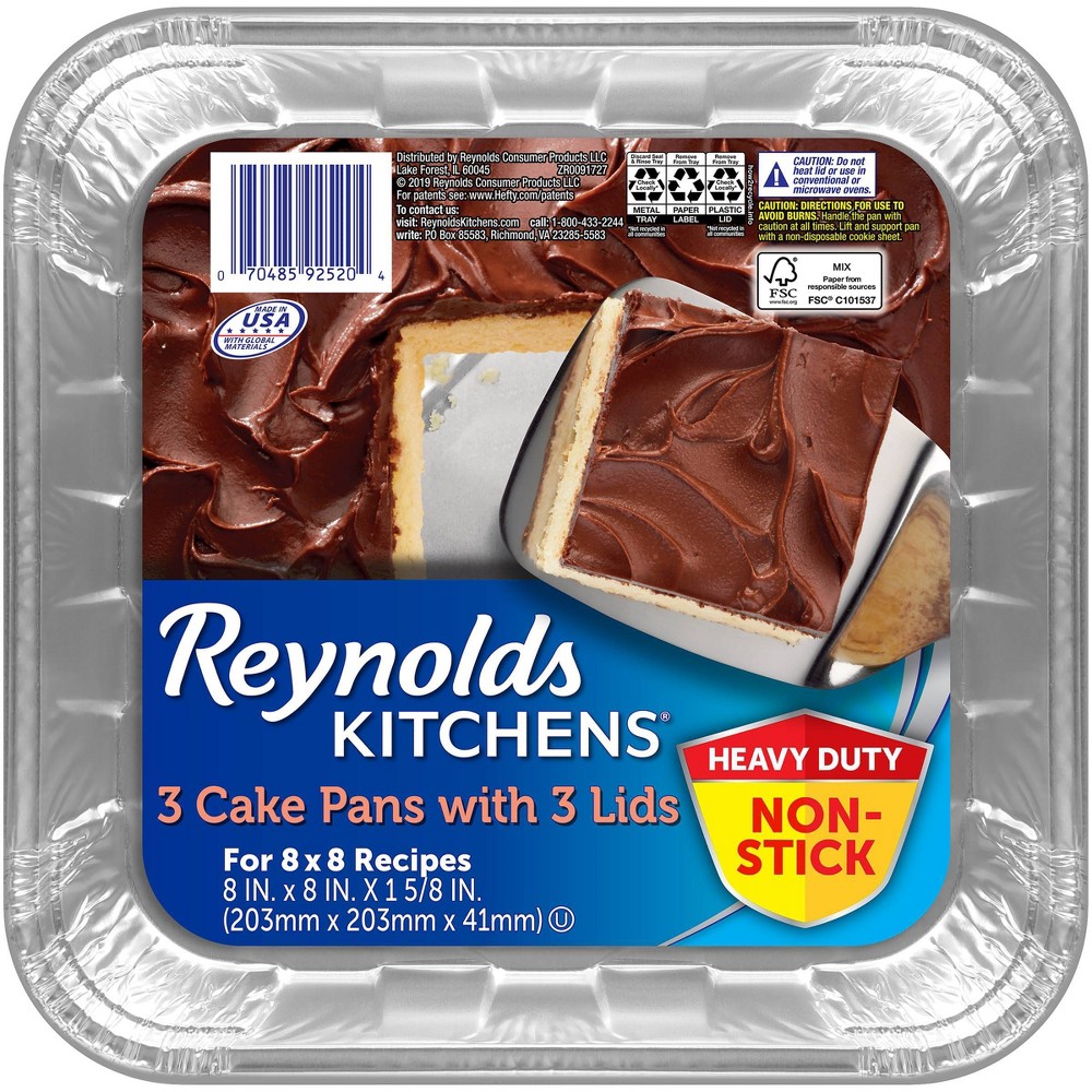 Photos - Bakeware Reynolds Disposable  Non-Stick Pans with Lids - 3ct