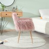 XINGHANZHENXUAN Upholstered Side Chair with Wood-Style Metal Legs, Elegant Dining & Vanity Chair, Rubber Floor Protectors - 4 of 4