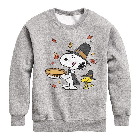 Boys' - Peanuts -  Graphic Long Sleeve Fleece Sweatshirt - image 1 of 4