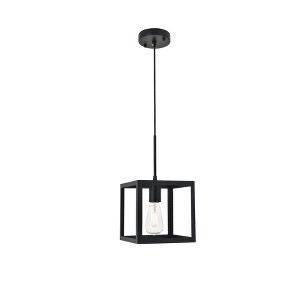 Elegant Lighting Eclipse 1-Light Brass Pendant with Frosted Glass Globe - 1 of 4