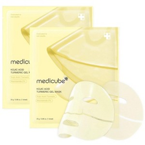 Medicube Kojic Acid Turmeric Brightening Gel Mask (Pack of 2 Facial Sheet Masks) 0.98 oz | Brighten & Illuminate Face Skin - 1 of 4