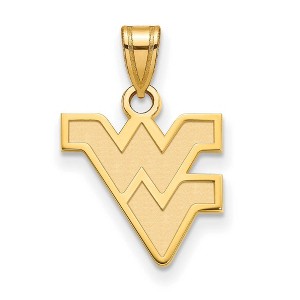 Black Bow Jewelry 14k Yellow Gold Plated Sterling Silver West Virginia Mountaineers NCAA Small Pendant - 1 of 3