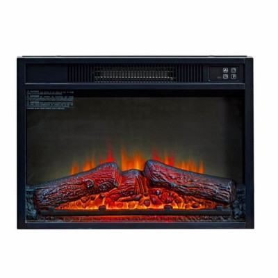 ChicFurnit Indoor Fireplaces 23" Embedded Wall Fireplace Fireplace Heater with Realistic Flames 1400W for Living Room, Black, 25.98"*8.27"*20.35"