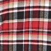 Burnside Men's Yarn Dyed Mid Weight Hooded Flannel Shirt Jacket | Red and Black - 3 of 3