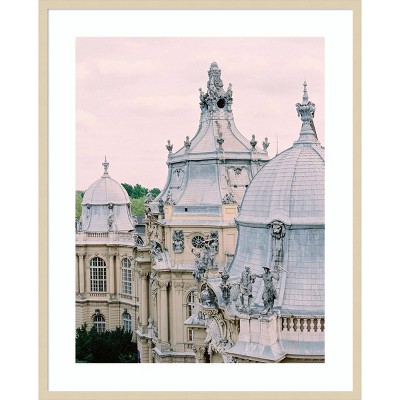 Paris Rooftops II Light Brown Wood Framed Lithograph Print