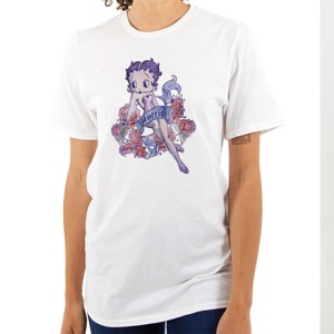 Betty Boop Cartoon Hottie Tattoo Womens Graphic T Shirt Tees Brisco Brands - 1 of 4