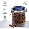 Bormioli Rocco Set OF 2 Bormioli Rocco Fido Square Jars With Blue Bail And Trigger Lids, 50.75oz - 4 of 4