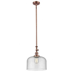Bell - 1 Light Stem Hung Mini Pendant In Industrial Style-15 Inches Tall and 12 Inches Wide - 1 of 1