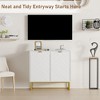 Modern Sideboard Buffet Cabinet with Storage,31.5"Wood Accent Storage with Doors&Adjustable Shelf,Console Table for Dining Room Hallway Entryway - 3 of 4