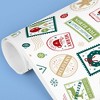 Big Dot of Happiness North Pole Special Delivery Wrapping Paper, Santa Claus Holiday Gift Wrap Roll, Christmas Stamps Gift Paper, 24 in x 7 ft, 1 Roll - 4 of 4