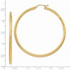 Black Bow Jewelry 2.5mm x 55mm 14k Yellow Gold Knife Edge Diamond-Cut Round Hoops - 4 of 4