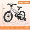 Costway 14/16/18-Inch Kid’s Bike for 4-7 Years Old with Adjustable Saddle & Anti-slip Handlebar Silver/Red/Pink/Black - 3 of 4