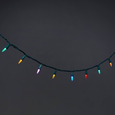 60ct LED Faceted Mini String Light with Green Wire - Wondershop™