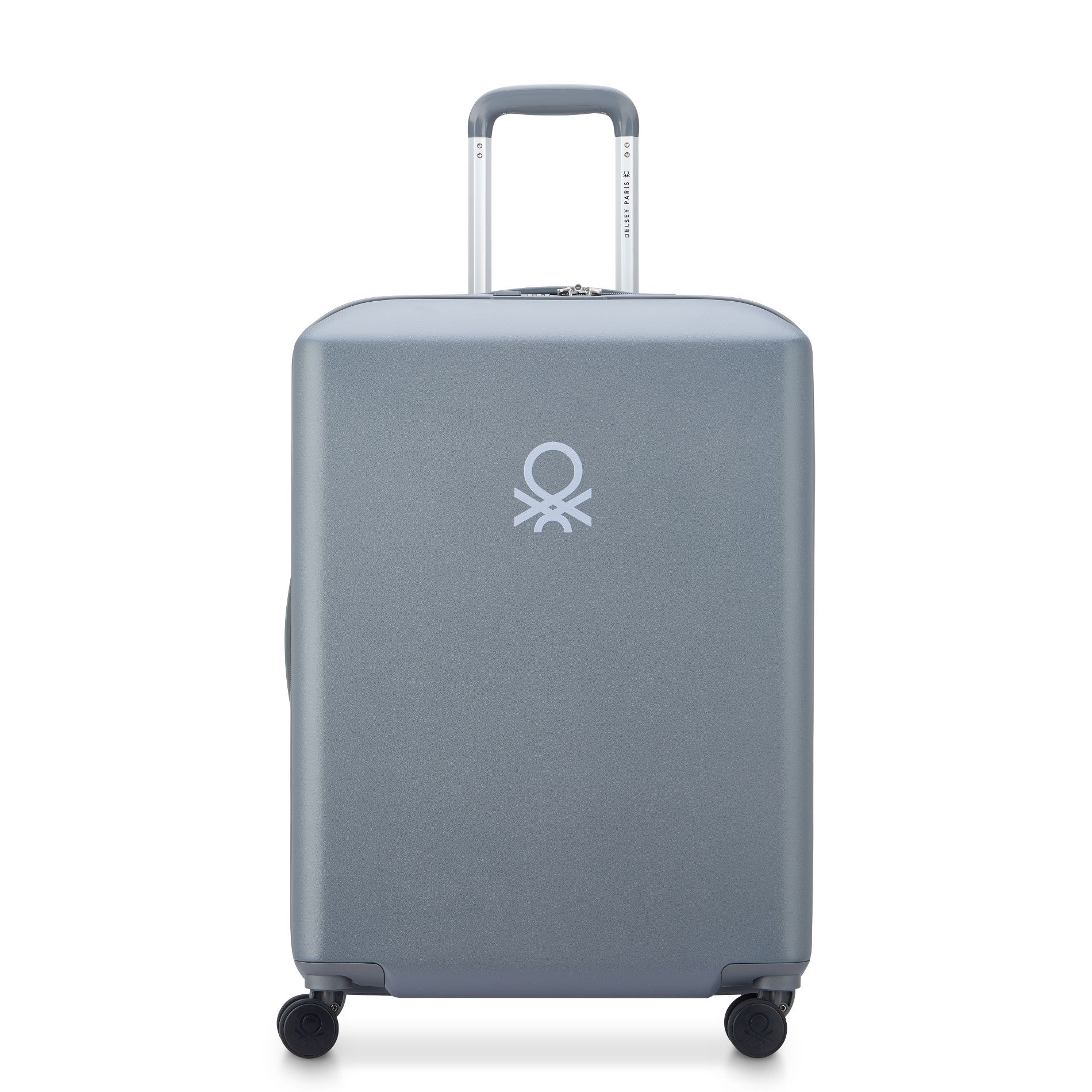 United Colors of Benetton x DELSEY PARIS Medium Checked 23" Hardside Spinner Suitcase - Gray