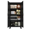 ACEPANO 61.02 in. H Metal Double-Door Storage Cabinet with Doors and Adjustable Shelves-Black - 3 of 4