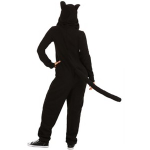 HalloweenCostumes.com Black Cat Onesie for Adults - 1 of 2