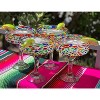 Dos Sueños Mexican Hand Blown  Margarita Glasses - Confetti Rock Design - 16oz - Set of 4 - 2 of 4