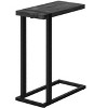 Vynxaria Contemporary C-Shaped Accent Table - Black Laminate Top, Black Metal Frame, 19.25" L x 9.5" W x 25" H - 3 of 4