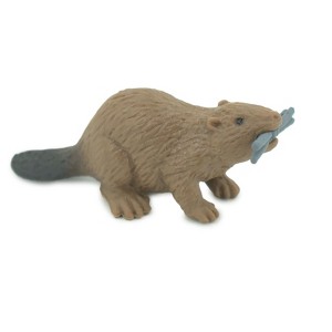 Collectible Wildlife Gifts | Beaver, Brown Castor,  Rubber Animal, Realistic Figure,  Model,  Toy,   Gift,    2 1/4 Inches.      F3534 B138 - 1 of 4