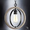 Urban Ambiance Luxury Vintage Pendant,  14"H x 12"W,  Charcoal Finish, UHP2214 - 3 of 4