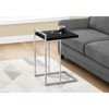 FONTOI C-shaped End Table, Side Table for Living Room Bedroom, Black&Gray, 16"*26.5"*18.25" - 4 of 4