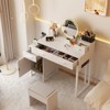 Aheaplus Vanity Desk with 4 Storage Drawers, Modern Makeup Vanity Table with Charging Station - 2 of 4