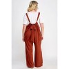 Slickblue Plus Size French Terry Wide Leg Overalls Jumpsuit with Pockets - Brick or Black - Size 1XL-3XL - 4 of 4