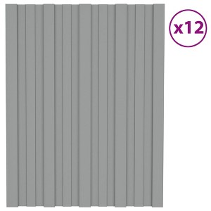 Aghana Digitals 12-Pack Galvanized Steel Gray Roof Panels, 23.6"x17.7", Durable Weather-Resistant - 1 of 4