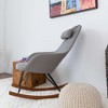 Mid-Century Modern Rocking Chair for Living Room and Bedroom with Plush Cushioning, Gentle Rocking Motion and Versatile Use for Nursery or Home - 3 of 4