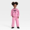 Toddler Girls' Velour Wide Leg Pants - Cat & Jack™ - 3 of 3