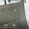 Metal Patio Dining Chairs Set with Textilene Mesh Fabric in Grey (Set of 2) - 3 of 4