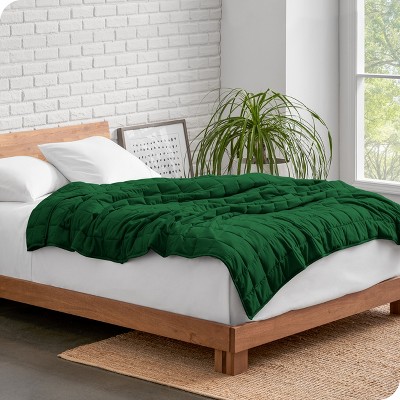 7 Lb 40" X 60" Weighted Blanket Cotton Forest Green By Bare Home Target