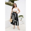 BLUEMING Womens Plus Size Pleated Skirts Floral High Rise Elastic Waist Swing Flar Maxi Skirt - 4 of 4
