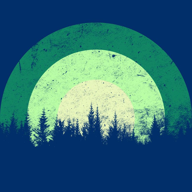 Men's Design By Humans Evergreen Forest By sustici T-Shirt, 2 of 4
