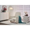 Nursery Rocking Chair with Adjustable Footrest,Cotton Linen Modern Glider with Side Pocket for Living Room or Bedroom-Baofuwish - 3 of 4