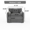 41.73'' Oversized Modular Chenille Armchair, Modern Upholstered Sofa Chair with Deep Seat for Living Room Bedroom-3irtyhousy - 4 of 4