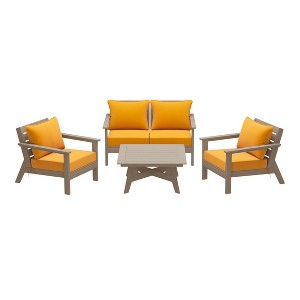 WestinTrends Avalon Outdoor 5-Piece Modular Sectional Patio Furniture Sofa Set - 1 of 4