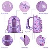 Backpack for Girls, Kids Cute Kindergarten Preschool Children 12L Small Backpack Bookbag for School Travel Lilac Dinos - 4 of 4