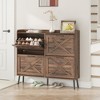 Large Shoe Storage Cabinet with 4 Flip Drawers - 2 of 4