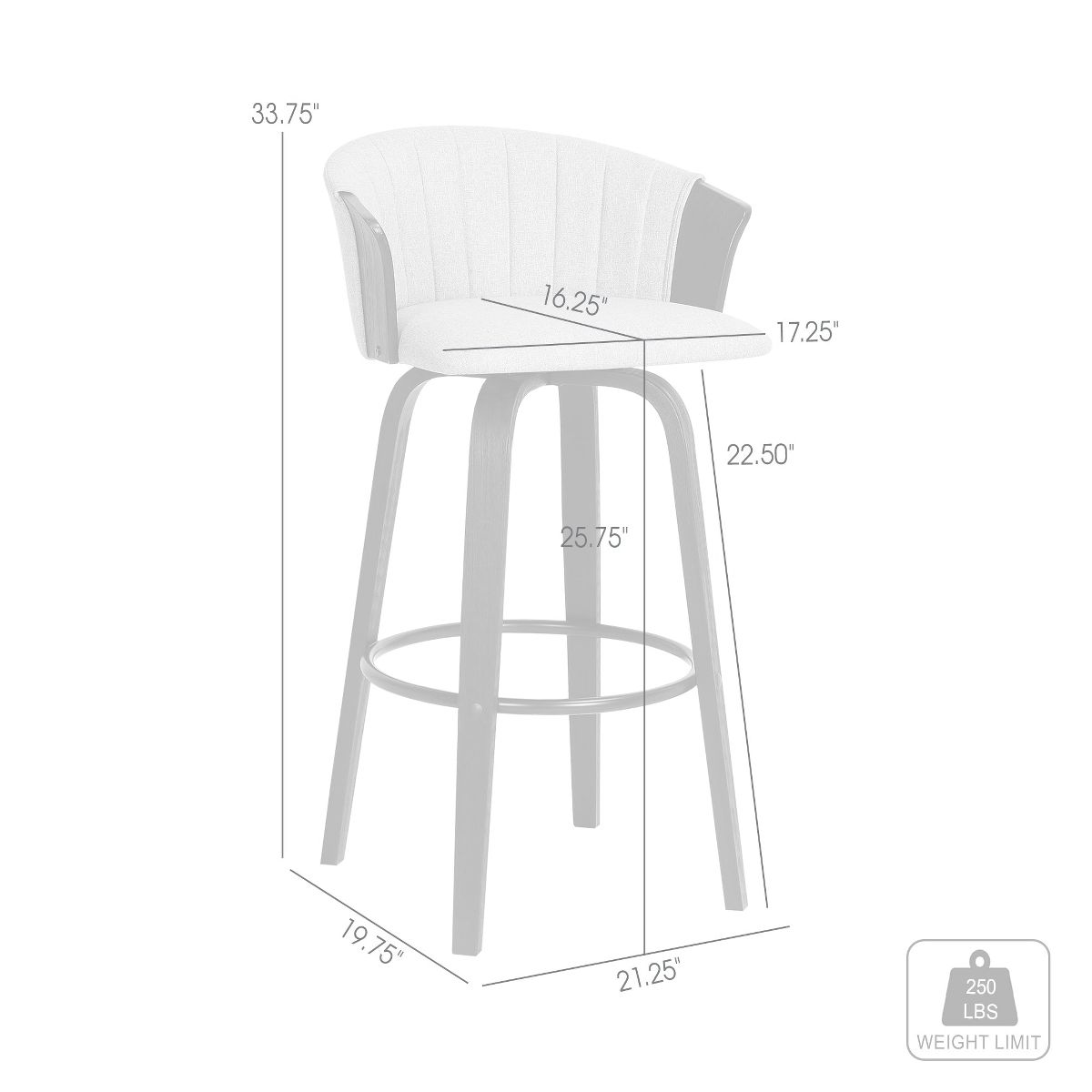 Diana Upholstered Barstool - thumbnail 10