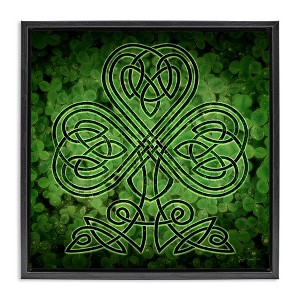 Stupell Industries Green Celtic Shamrock Knot, 18" x 18" - 1 of 4