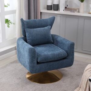 Classic Mid-Century 360-Degree Accent Chair Swivel, Accent Chairs Modern, Swivel Chairs With Upholstery, Swivel Chairs Accent-Cuddlewood - 1 of 4