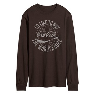 Men's - Coca-cola - Buy The World A Coke Long Sleeve Graphic T-Shirt - 1 of 2