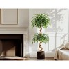 homfan Ficus Tree Artificial,4FT Artificial Plants Indoor in Sturdy White Pot,Indoor Faux Tree for Home Office Decor - 2 of 4