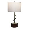 Foundry Twisted Metal Table Lamp – Solid Wood & Creative Reading Light for Bedside, Bedroom or Living Room, 110V Plug-In - 4 of 4